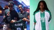 Michelle Alozie gifts jersey to Afrobeats star Victony