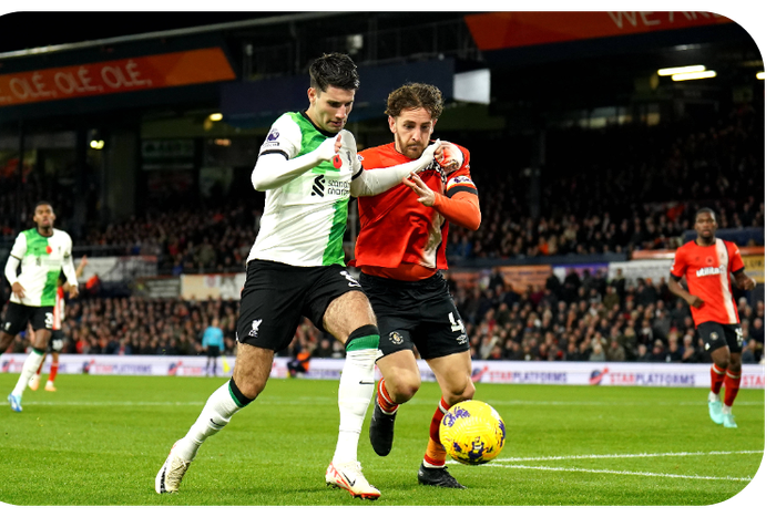 Liverpool claims a draw against Luton Town