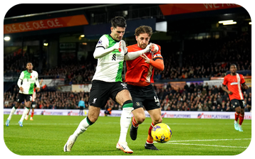 Luis Diaz injury time strike secures a draw for Liverpool against stubborn Luton Town