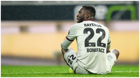 Boniface: Nigerian striker shares funny reaction after bagging two assists for Bayer Leverkusen