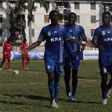 Bandari FC players celebrate a goal during a past match.