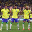 The Samba boys of Brazil dance their way into the world cup quarter-finals