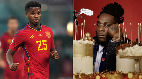 Ansu Fati adds Burna Boy's 'Last Last' to Spanish National team's playlist