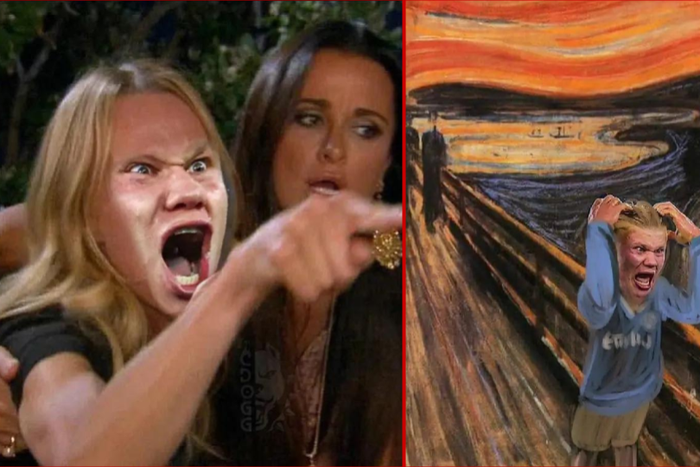 Haaland was made into several memes after his outburst against Simon Hooper during Manchester City vs Tottenham || Image credit: The Sun