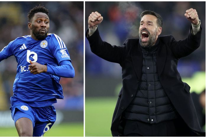 Wilfred Ndidi (left) and his coach Van Nistelrooy (right).
