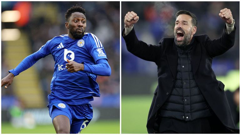 Wilfred Ndidi (left) and his coach Van Nistelrooy (right).