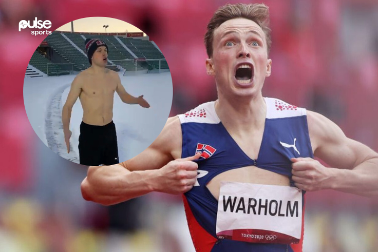 Karsten Warholm: World Record holder tagged the 'craziest' track athlete after training in -21 Celsius weather