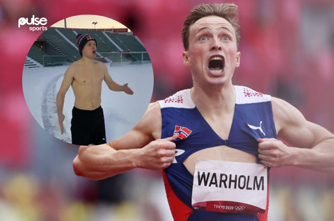 Karsten Warholm: World Record holder tagged the 'craziest' track athlete after training in -21 Celsius weather