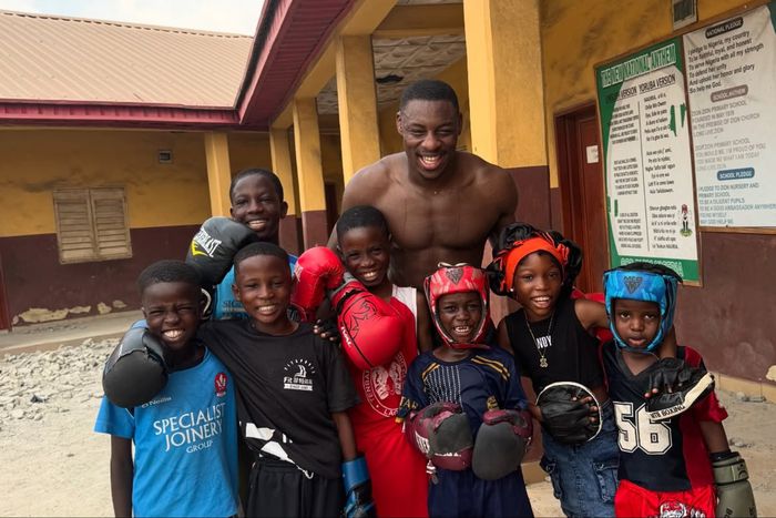 British boxer Dan Azeez brands Iyana Ipaja 'Ghetto', on a visit to Lagos, Nigeria.