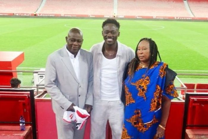 Akor Adams with his parents || Image credit: Pooja