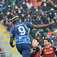 Osimhen fires Napoli into heart of three-way Serie A title tussle