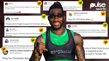 'Pray for Atsu' - Reactions as fans express serious worry on social media worry over missing Ghana star