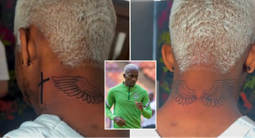 PHOTOS: Most-followed Super Eagles star responds to AFCON Snub with new tattoos