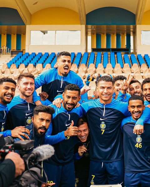 Cristiano Ronaldo's son is almost as tall as Al-Nassr forward as he shows off his birthday cake at 39.