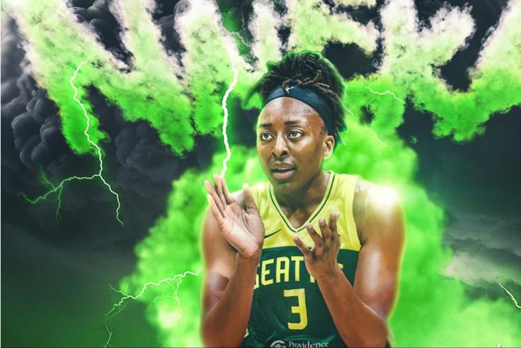 Nigerian-born former WNBA MVP Nneka Ogwumike joins the Seattle Storm from the LA Storm.