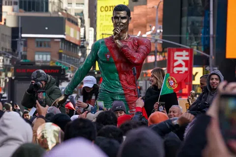 ‘More than just a football player’ -  Times Square unveils statue in honour of Ronaldo at 40