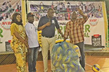 Nigeria's Volleyball president, Nimrod donates 185 soft balls to kids development program