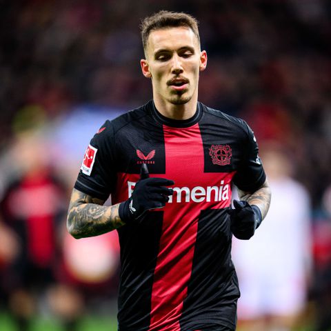 Alejandro Grimaldo is enjoying working with Xabi Alonso at Leverkusen.