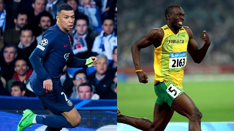 Speed demon Kylian Mbappe comes to within a second of breaking Usain Bolt's 100m record