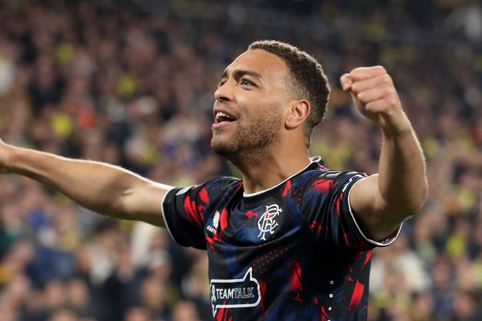 Cyriel Dessers celebrates scoring for Rangers against Fenerbahce | Imago