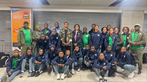 Samuel Eto’o and Flamingos: Nigeria's U-17 girls kneel to greet Cameroon legend in South Africa