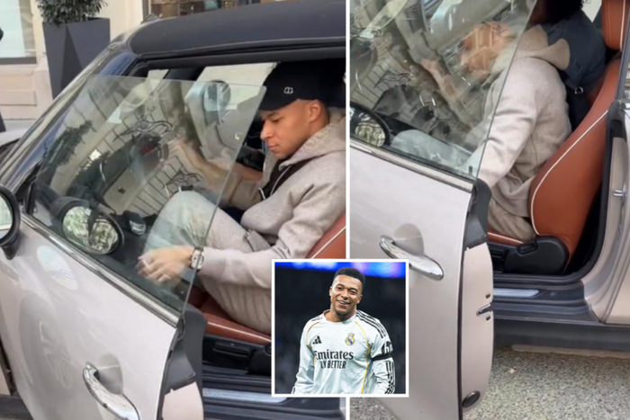 Mbappé, 27, debuts behind the wheel of a low-budget mini-cooper despite owning $2.3 MILLION worth of luxury supercars