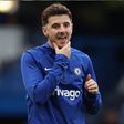 Chelsea's Mason Mount in pre-match training at Stamford Bridge.