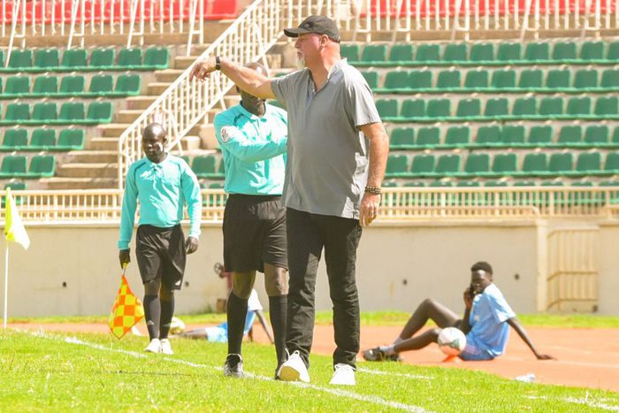 AFC Leopards head coach Patrick Aussems at Nyayo Stadium.