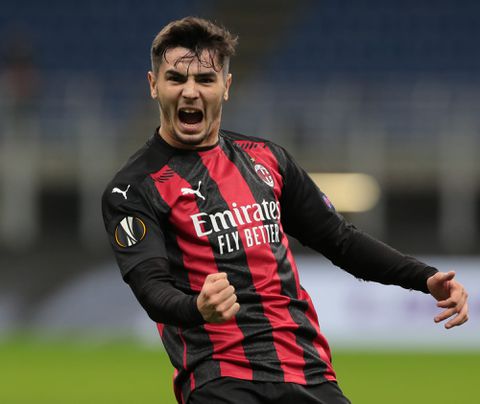 Brahim Diaz celebrating a goal for AC Milan