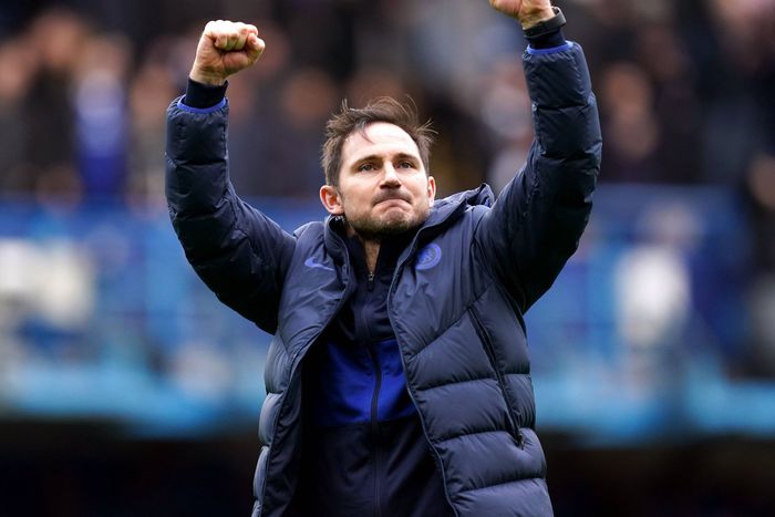 Frank Lampard at Stamford Bridge during a Chelsea Premier League game.