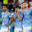 Qatar 2022 Ansu Fati (ESP), Jose Gaya (ESP), Pedri (ESP), Aymeric Laporte (ESP), Alvaro Morata (ESP), Marcos Llorente (ESP) during the World Cup match between Morocco v Spain || Image credit: Imago