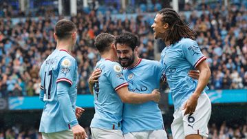 Gundogan’s brace sends Manchester City four points clear of Arsenal