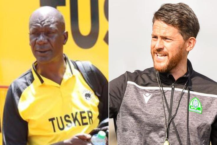 A collage of Tusker FC head coach Robert Matano and his Gor Mahia counterpart Johnathan McKinstry.