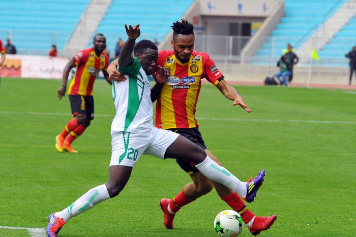 Ernest Wendo during the match Esperance Sportive de Tunis