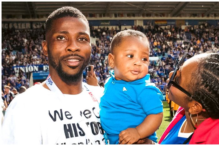 Kelechi Iheanacho with his family at the King Power Stadium.
