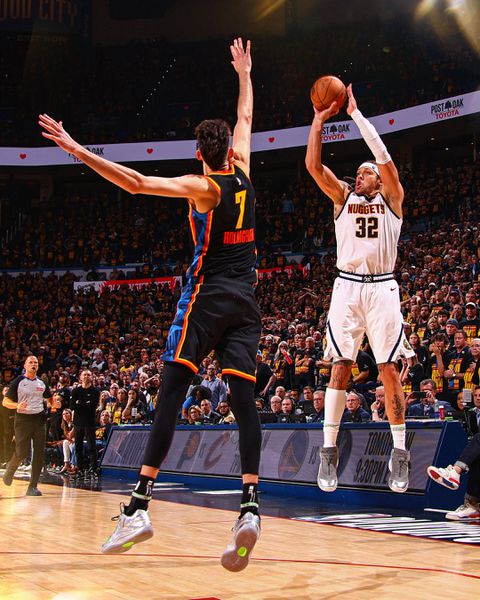 In the NBA Playoffs, the Knicks defeated the Celtics while the Nuggets stunned the Thunder.