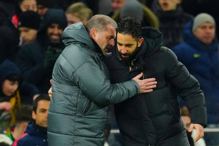 Tottenham coach Ange Postecoglou and Manchester United coach Ruben Amorim take on each other in the Europa League Final.