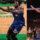 In the NBA Playoffs, the Knicks defeated the Celtics while the Nuggets stunned the Thunder.