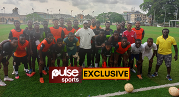 EXCLUSIVE: Super Eagles star Frank Onyeka visits Nigerian academy, showers players with gifts