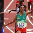Faith Kipyegon (L) and Letesenbet Gidey (R)