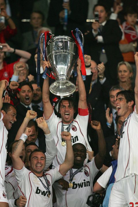 Maldini lifted AC Milan's last UEFA Champions League title as captain