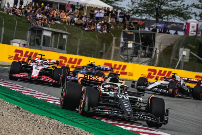 Drivers during the 2023 Formula One race at the Spanish Grand Prix.