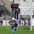 PAOK and Kenya striker Esse Akida celebrates a goal.