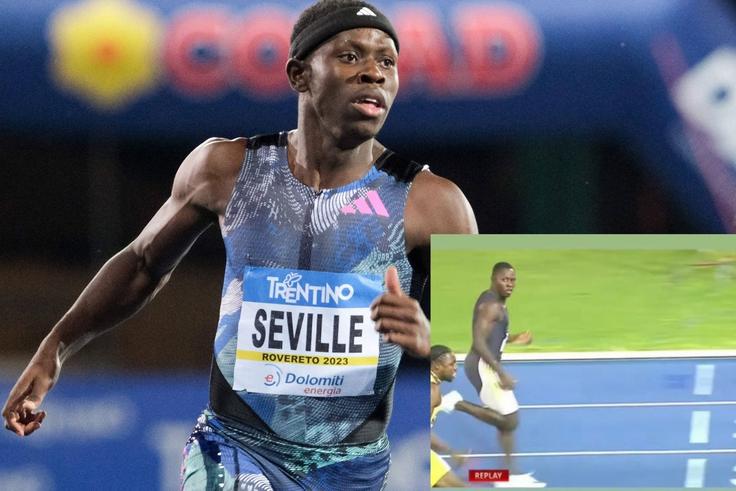 Oblique Seville explains why he looked back at Noah Lyles at the Racers Grand Prix
