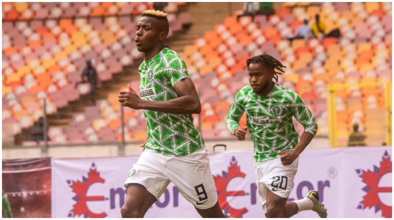 Super Eagles duo Victor Osimhen and Ademola Lookman.