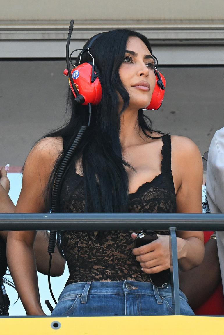 Kim Kardashian jetted down to Monaco to support Lewis Hamilton