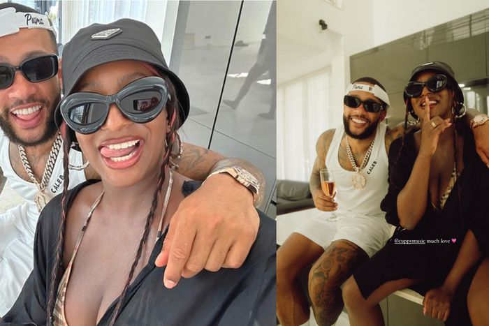 Cuppy took to her official social media platform to post a picture of the link up with Depay.