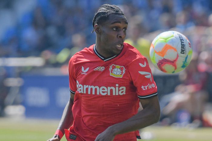 Jeremie Frimpong of Bayer Leverkusen.