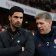 Mikel Arteta and his assistant manager Steve Round