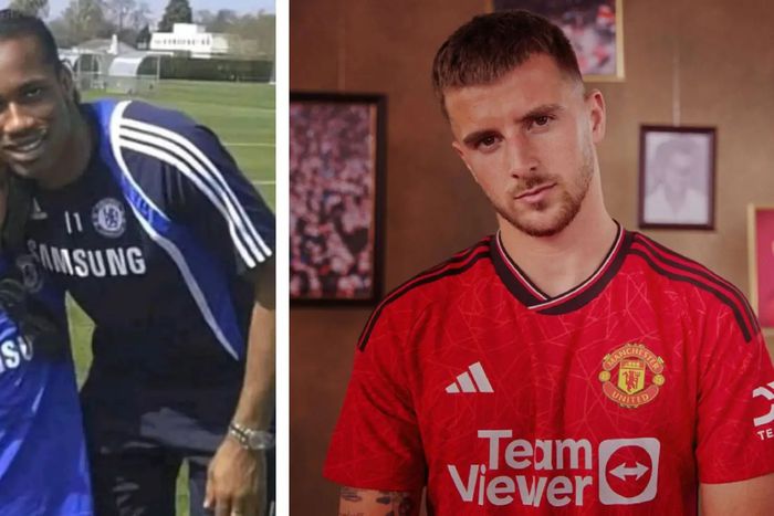 Chelsea icon Didier Drogba and Mason Mount